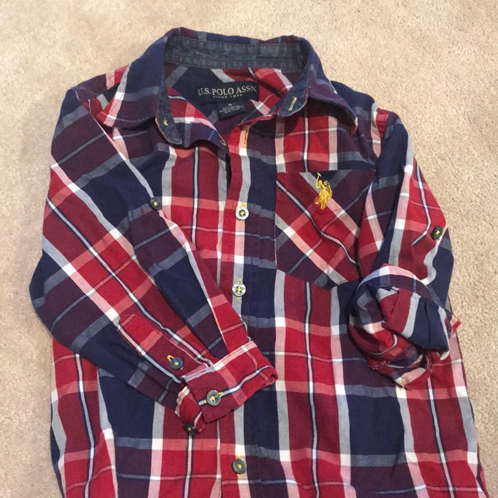 Boys Plaid Button Down Shirt